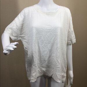 Caslon Shadow Stripe Cotton Asymmetrical Hem C5